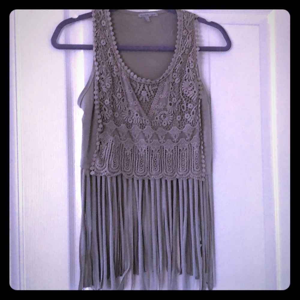 CR Fringed Crop Top